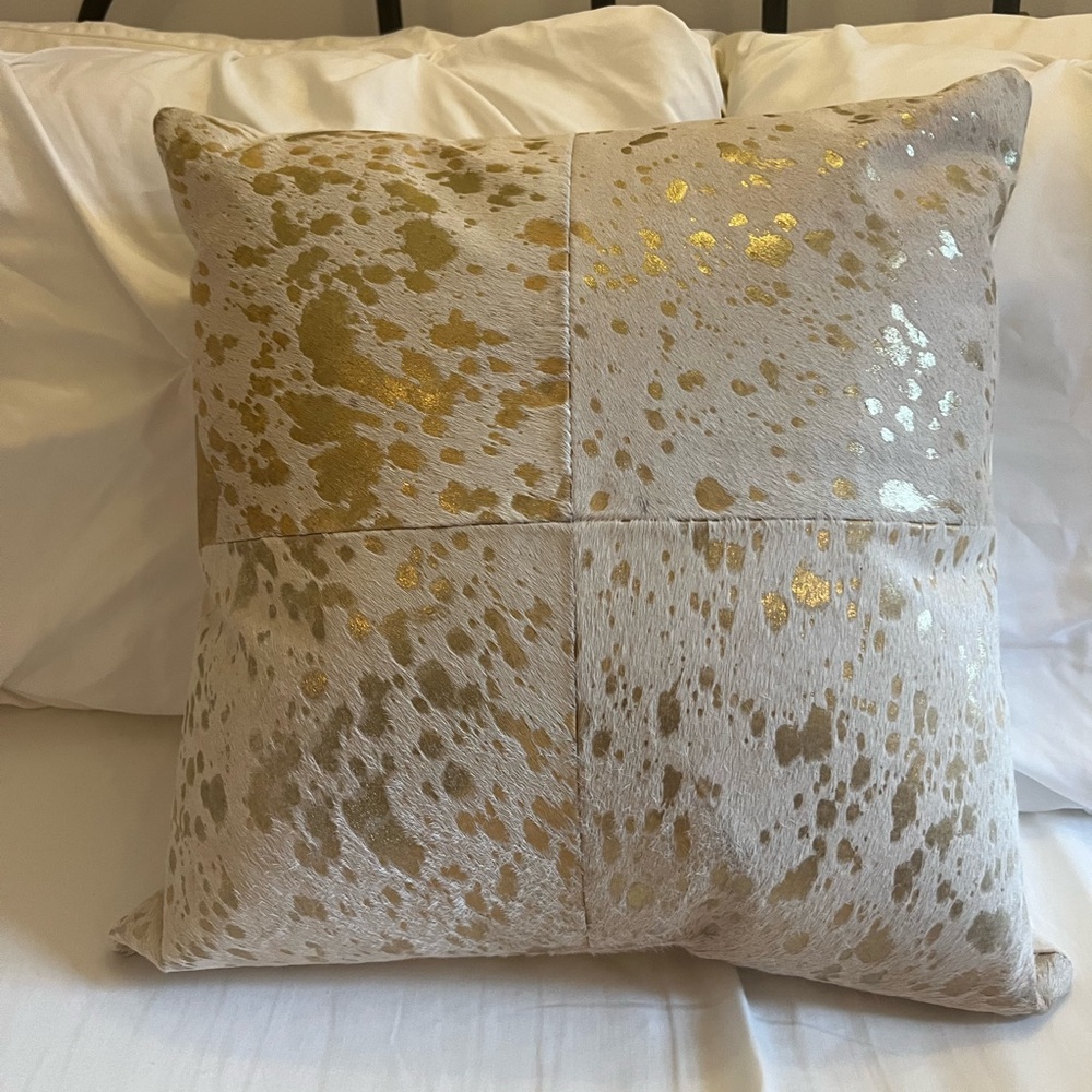 Luxury Cowhide Decorative Pillow